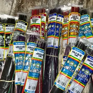 BLUNTLIFE 19in Jumbo Scented Incense Sticks - 4 Packs (100 Total Sticks, 1 Box) - Home Fragrance Supplies, Aroma Home Freshener Wooden Aromatherapy Holder