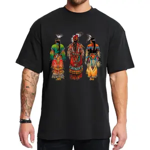 Indian Tribe Native American Unisex Graphic Tee Hoodie Loose Fit Medium Heavy Cotton Blend True to Size for Men & Women S-5XL