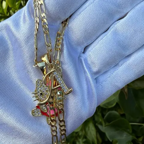 Personalized Initial Necklace with Charm and Chain - Customizable Design