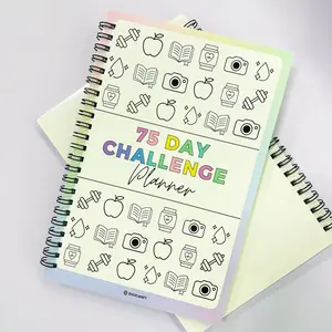 75 Day Challenge Plan Notebook, Motivational Journal for Goal Setting & Tracking, Perfect for Fitness & Wellness Goals
