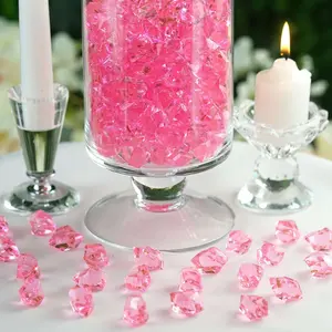 300 Pcs Pink Acrylic Ice Bead Vase Fillers Large - DIY Craft Crystals