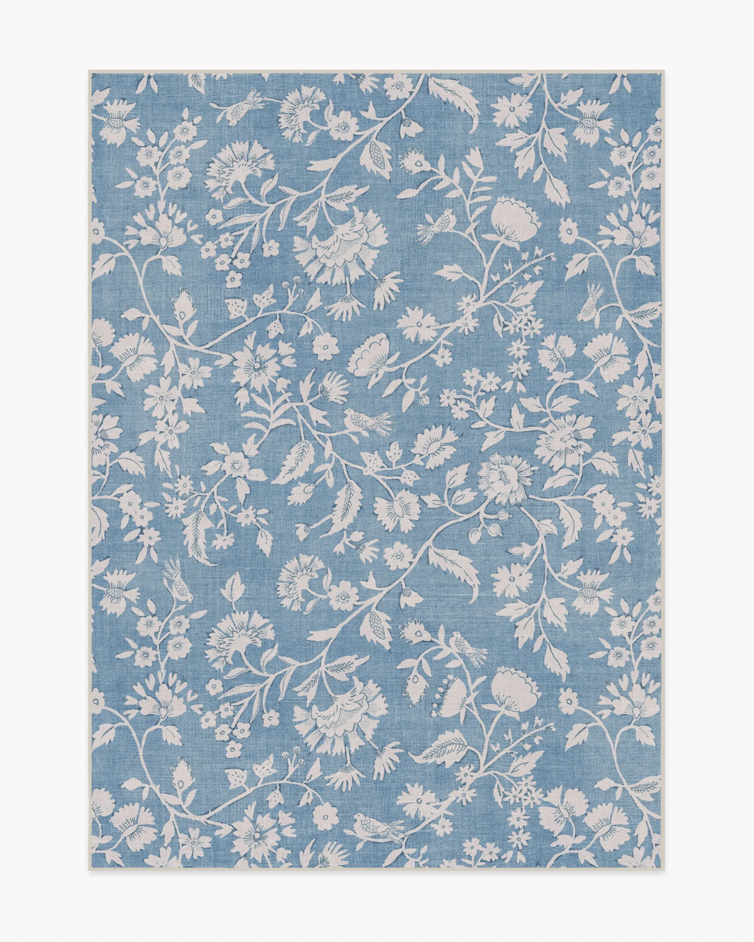 Brenna Slate Blue & Cream Flatwoven Rug