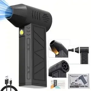 EOWULFROST Turbo Jet Fan Handheld Powerful Fan with Electronic Display, Dust Removal Cordless Blower, High-Speed Cleaning Tool, Portable Air Circulator