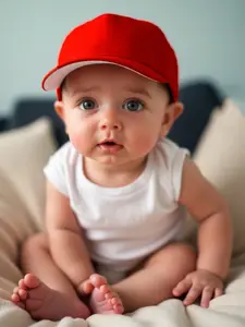 1Pc Infant Baby Toddlers Kids Hat Solid Color Adjustable Baseball Cap For Baby Boys And Girls, Outdoor Sun Protection Hat, Polyester Cap, Suitable For Outdoor, Sports, Travel Vacations, Birthday Gifts