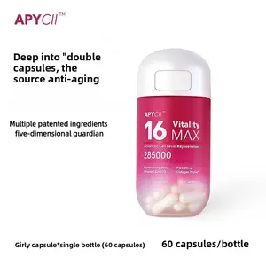APYCII Vitality MAX – Advanced Anti-Oxidant & Collagen Formula | Supports Skin Elasticity, Glow & Cellular Wellness – 60 Capsules