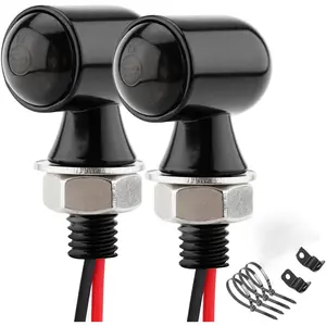 Mini LED Motorcycle Turn Signals Micro Blinkers Small Front Rear Indicator Compatible with Harley Davidson Honda Kawasaki Suzuki Triumph Yamaha Cruiser Cho