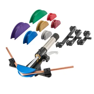 VEVOR Hydraulic Tubing Bender Kit, 1/4 to 7/8 Inch, Copper Tube Pipe Bender, HVAC Bending Tool Set, 90 °   Bend, with 7 Color Aluminium Alloy Dies, for HVAC Air Conditioning Refrigeration Auto Repair