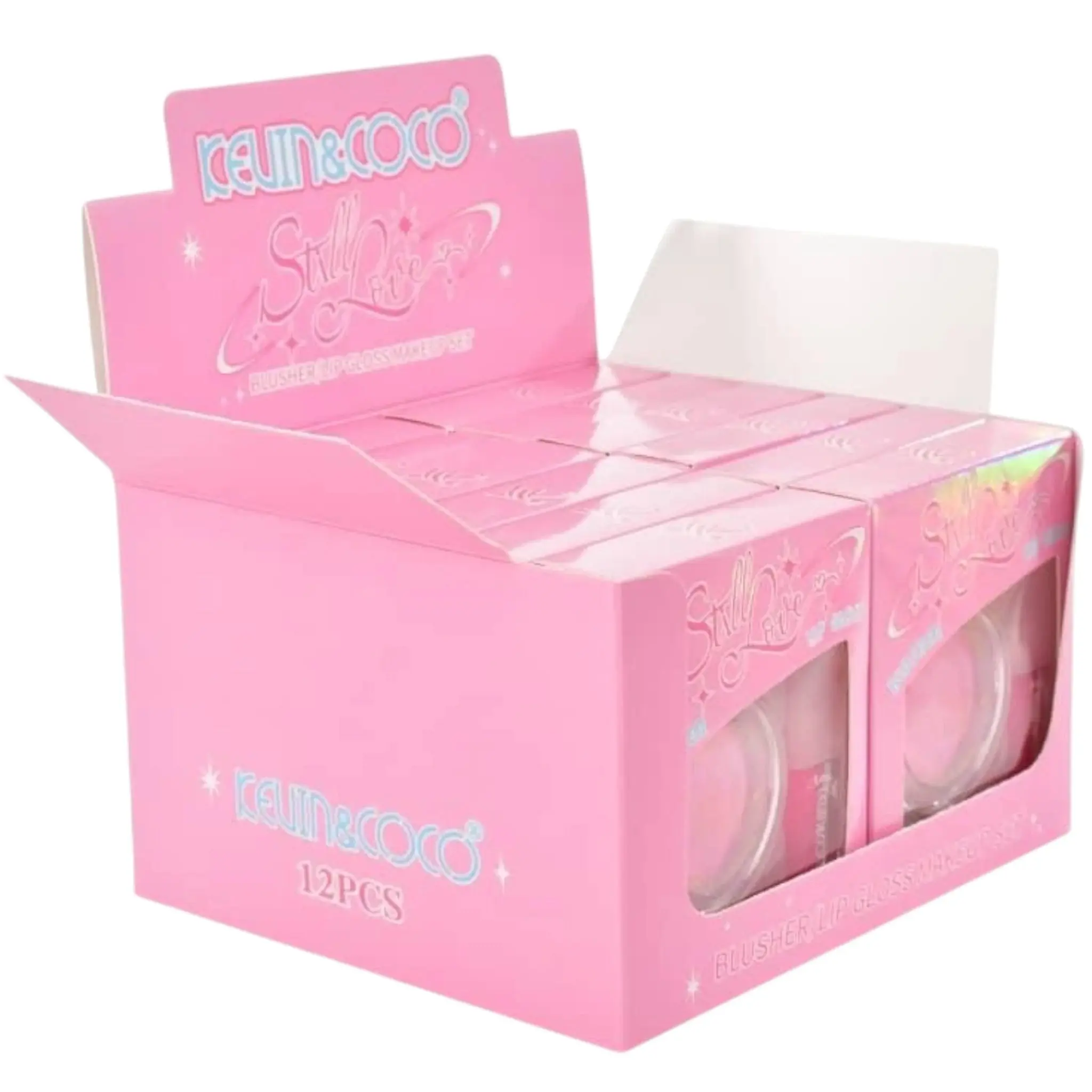 Sets de Maquillaje Rubor - Brillo de labios Still Love Kevin & Coco - Venta al por Mayor Display 12 Sets (KC259183)