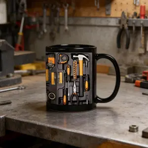 Unique Mechanic Gift Mug, Funny Toolbox Design Coffee Mug, 11oz Ceramic Cup, Gift for Auto Mechanic, Garage Workshop Coffee Mug, Birthday Holiday Christmas Gift