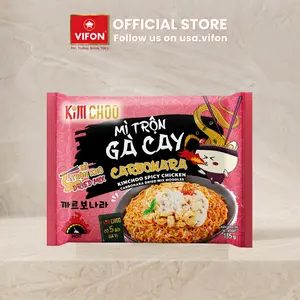 KIMCHOO Spicy Chicken Carbonara Dry Mix Noodle Pack 4.76 Oz