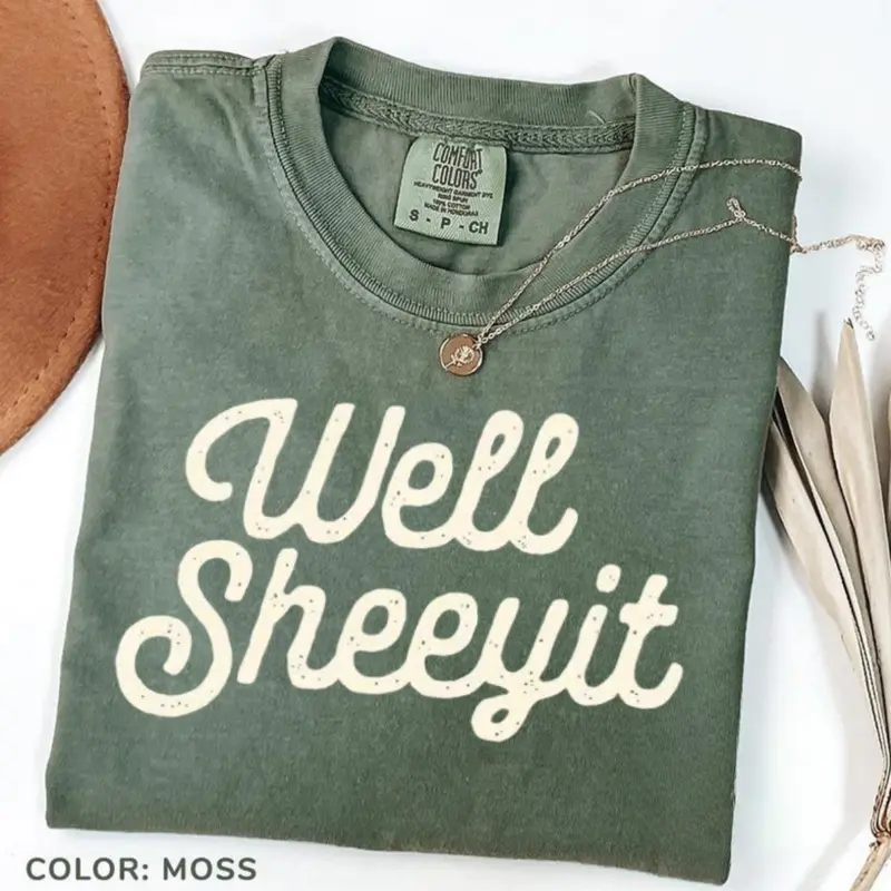 Comfort Colors Well Sheeyit, Funny, Vulgar, Crude Shirt, Women's Tee, Boho Eagle Graphic T-shirt