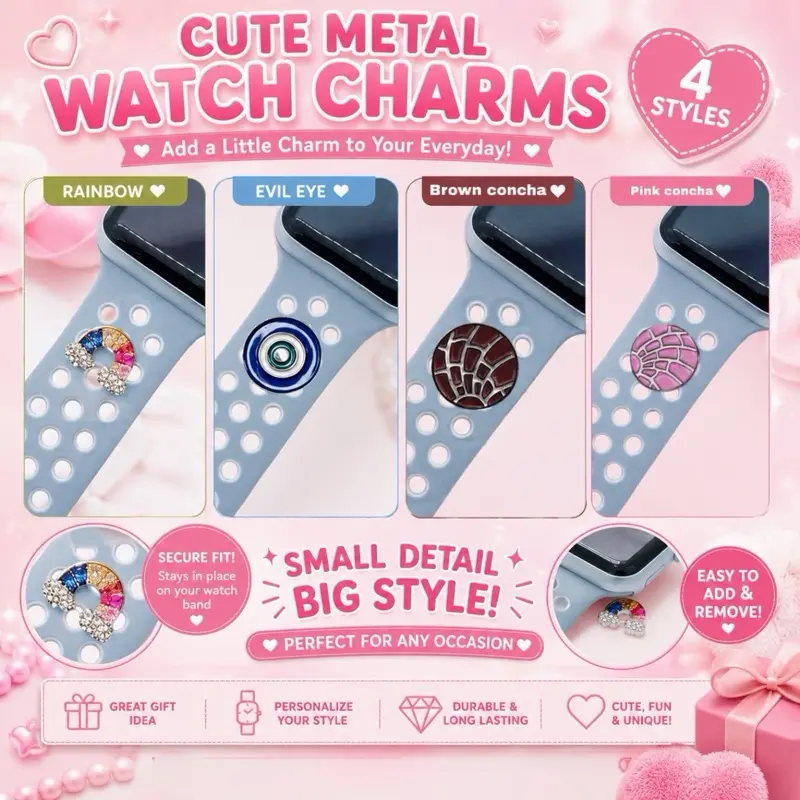 Watch Charm with Rainbow Design for Stylish Accessory