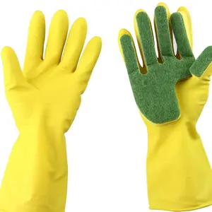 Glove Attached With Sponge Is A multipurpose products For Cleaning Dishes, Tubs and Sinks And More Hand Household Synthetic Comfortable