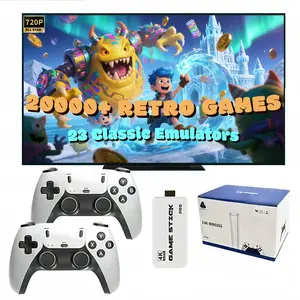 2026 Wireless Retro Game Stick, Vintage Game Stick HD Output System Built in 23 Emulators Plug, game stick ,64GB TF Card for All of Ages Christmas Connection .new ps4,Christmas Gift