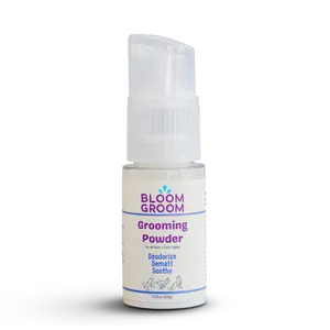 Bloom Groom Dry Shampoo Grooming Powder - Deodorizing, Detangling, Fresh Scent with Baking Soda, White Kaolin Clay, and Aloe Vera for Allergies and Sensitive Skin