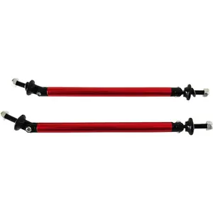 200mm Adjustable Front Bumper Lip Splitter Strut Rod Tie Support Bars Red 2pcs