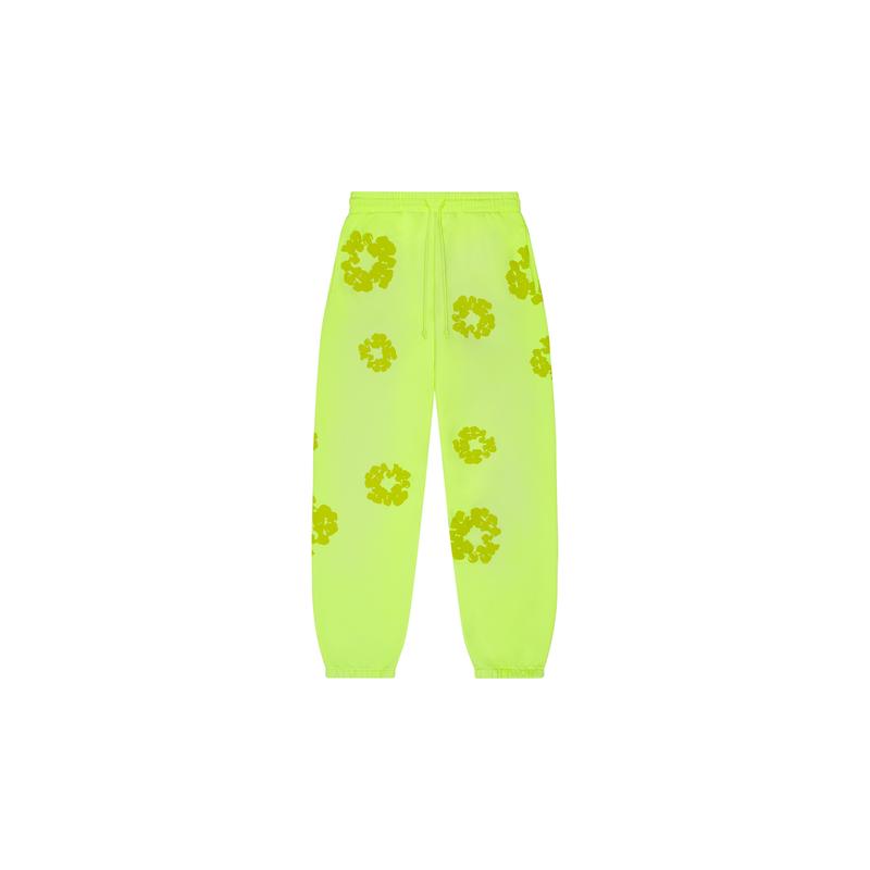 Mono Cotton Wreath Sweatpants "Neon Green" DT111