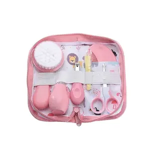 6pcs Baby Care Kit Set with Travel Bag - Portable Newborn Grooming Kit with Essential Brush, Bath Brush, Nail Clipper, Nail File, Scissors, Nasal Aspirator - Durable Plastic, Multi-Color, Ideal Gift for New Parents Nail Clippers