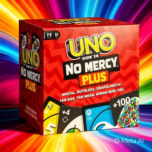 UNO No Mercy PLUS Edition – Fast-Paced Card Game for Family & Friends