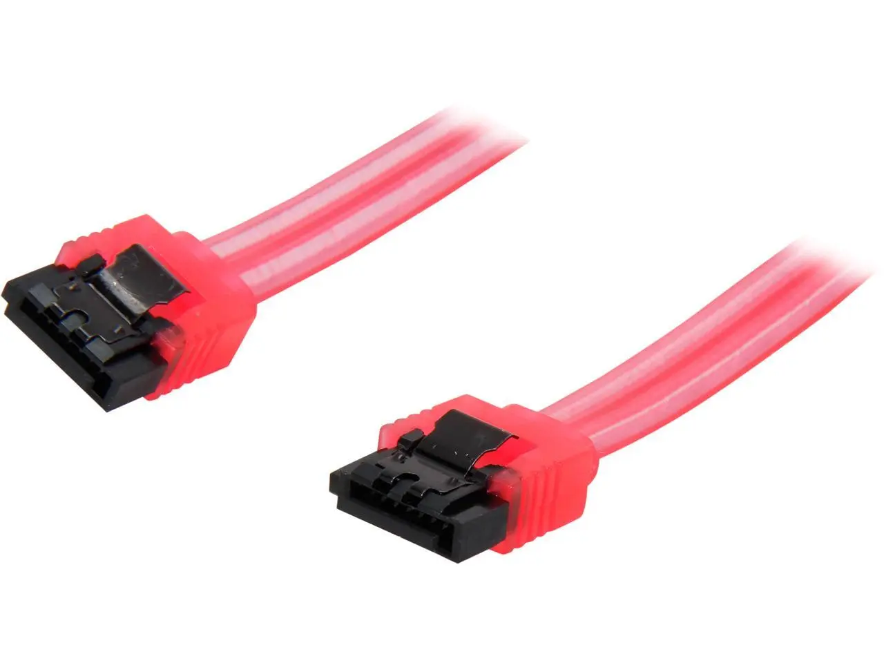 Nippon Labs SATA3L-1.5FT-RD 1.5 ft. SATA III Male to Male Latching Cable, UV Red