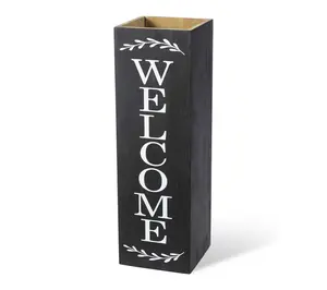 Glitzhome 24"H Double Sided Boxed "WELCOME PORCH" Porch Sign