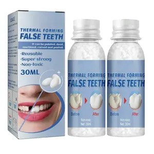 Resin Dental Restoration Kit, Moldable Thermal Fitting False Teeth Beads, Temporary Tooth Repair and Replacement Material with Tools, DIY Denture Filling Kit for Missing Teeth and Tooth Gaps