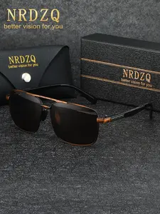Men's Polarized Aviator High Quality Sunglasses, Uv400 Lenses, Metal Frame, Casual Business Style, Trendy Beach Eyewear, Ideal for Summer Beach Travel Outdoor Activities