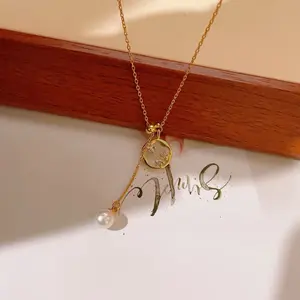 SR Pearl Co. Freshwater Parl 14k Gold Filled Necklace Elegent Style Pefect for Family REunion Party Dating Women Gift