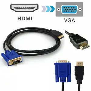 6FT HDMI Male to VGA Male Converter Adapter 1080P Cable for PC Monitor HDTV Roku