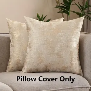 Geometric Pattern Cushion Cover without Filler, 2 Counts Modern Style Throw Pillow Cover, Household Decoration Supplies for Home Living Room Sofa Couch Bed, Bedroom Decorative Accessories