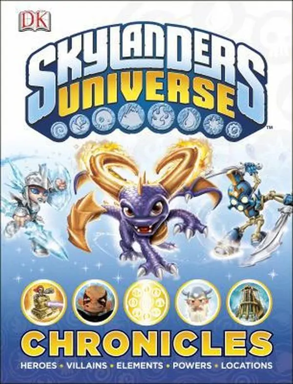 Used Hardcover Skylanders Universe Chronicles Book by DK - English Educational School Supply for Kids, Featuring Characters, Learn About Characters, Villains, Elements, Powers, Locations, Fun Facts, Gigants