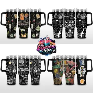 [Collection] - Noah Kahan The Great Divide Album Vintage Indie Folk Aesthetic 40oz Stainless Steel Tumbler with Handle – Music Era Insulated Mug, Fans Style Cup, Rustic Retro Streetwear Design, Leakproof Travel Gift.