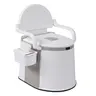 Portable Outdoor Camping Toilet with 5 Gallon Bucket, Tissue Holder and Handrails, No-Water Design, for RV, Hiking, Fishing, Self-Driving Travel
