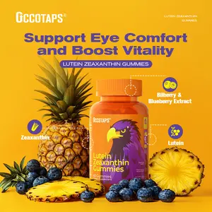 Lutein Gummy Eye health vitamins - Sugar-free lutein and zeaxanthin gummy supplements for clear vision, relief of dry eyes, and blue light support for adults and children
