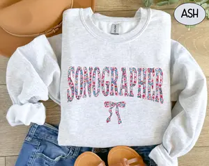 Sonographer Short Sleeve T-SHIRT / Sweatshirt, Ultrasound Tech Gift For Ultrasound Bow Technologist Shirt, Sonography  Unisex Womenswear