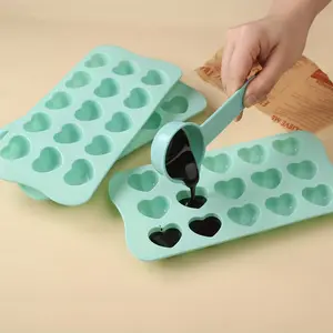 1pc, 3D Heart Shaped Chocolate Mold - Perfect For DIY Cake Decorating And Baking - Silicone Mold For Jelly And Candy - Kitchen Gadgets And Accessories For Home Kitchen