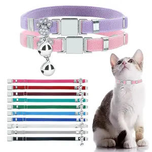Elastic Cat Collar - Safe, Soft Skin-Friendly Fabric, Flexible Design, Secure Buckle, Durable Material