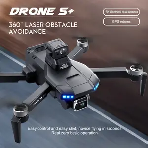 DRONE S+ with 360° Laser Obstacle Avoidance - Easy Control & Stable Flight for Novices in Seconds