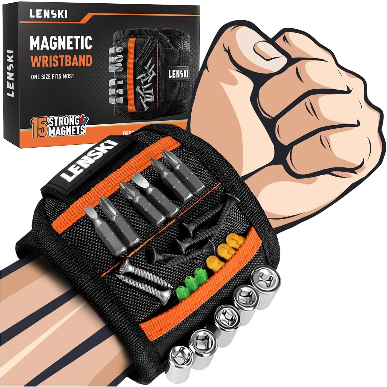 Stocking Stuffers for Men Adults, Christmas Gifts for Men, Magnetic Wristband Tool Belts Dad Gifts for Men, White Elephant Gifts for Adults, Cool Stuff Gadgets for Men