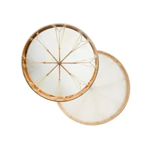 ARAW American Shamanic Native Drum, Bison Natural Hide, Cedar Wood Frame, Handmade Drum Bodhran Drum
