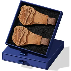 2 count Leather  Bookmarks for Men, Sword and Dragon , PU Leather Bookmark,  Box Included