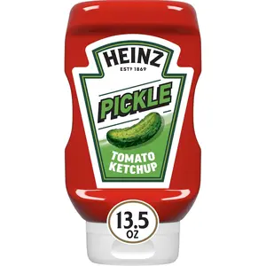 Heinz Tomato Ketchup with Pickle Seasoning, 13.5 oz Bottle Flavor Sauce