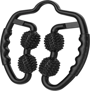 Upgraded Six-Wheel Muscle Roller - Arm &amp; Leg Massager, Forearm &amp; Calf Roller, Tennis Elbow Brace for Men, Carpal Tunnel &amp; Tendonitis Relief, Perfect for Wrist, Hand, Foot, &amp; Thigh