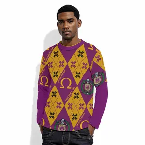 Omega Psi Phi Long Sleeve Fake Two-piece T-shirt