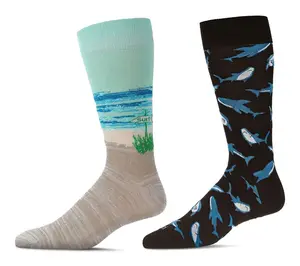 MeMoi Men's Set of 2 Novelty Crew Socks