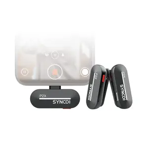 SYNCO Wireless Lavalier Microphone, 2.4GHz Lapel Mic 1TX+1RX / 2TX+1RX Plug-Play for Lightning Type C USB C Smartphone YouTube TIK Tok Live Streaming Vlog
