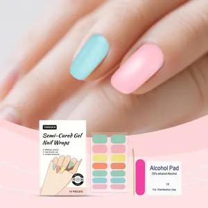 Dopamine Nail Art Patches, Includes 1 Nail File, Wooden Stick, Cotton Piece, Solid Color High-Viscosity, Water-Based Polyurethane