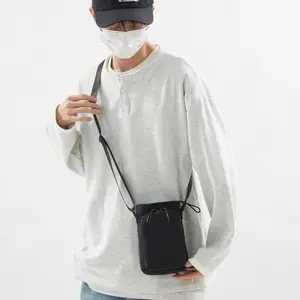 Outdoor Water Bottle Insulated Bag Drawstring Pouch Crossbody Bag for Cycling