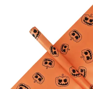 Orange Pumpkin Halloween Waterproof Floral Paper Perfect for your Bouquets