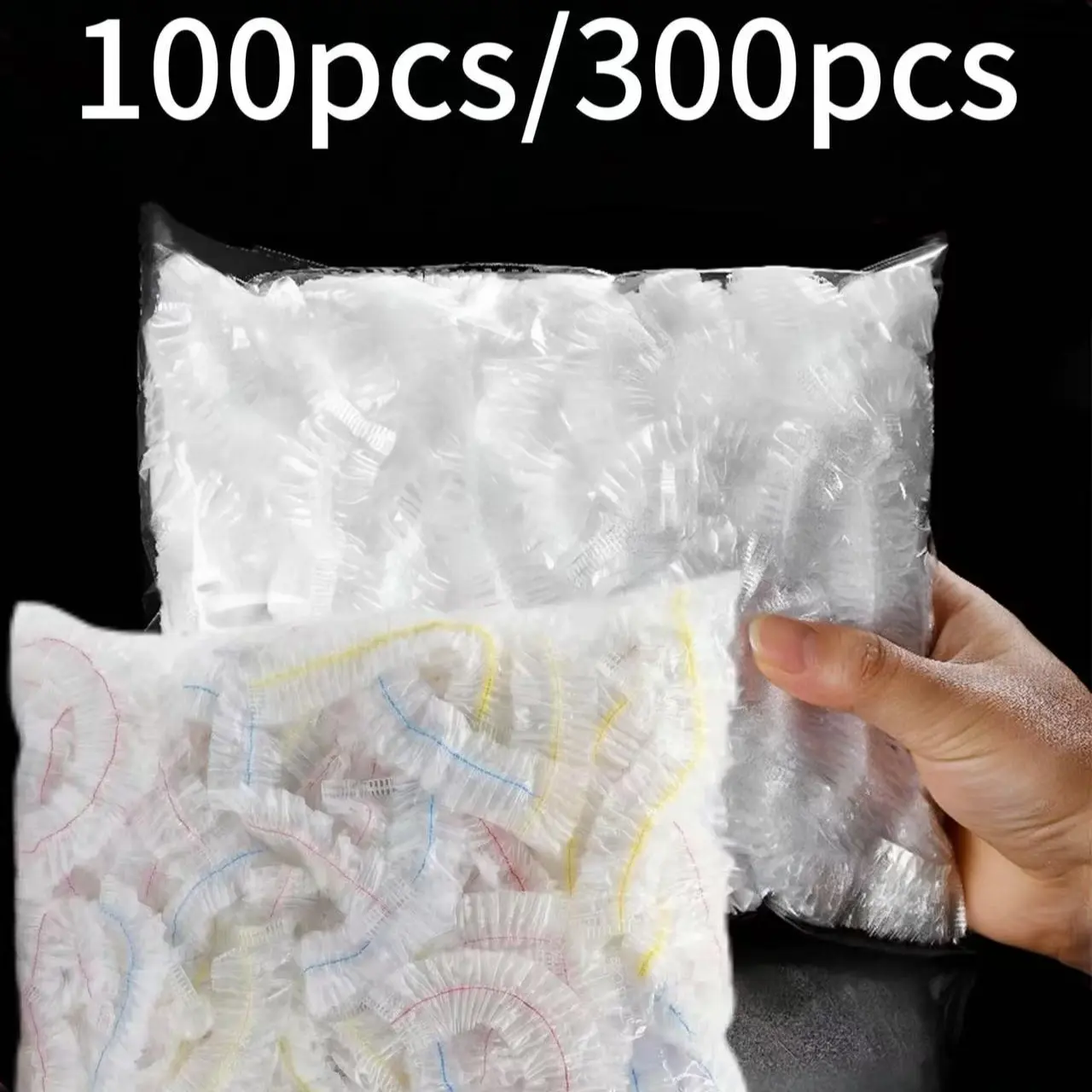 100pcs/300pcs Disposable Cookware Kitchen Food Wrap Set, Elastic Universal Coverage, Long-Lasting Freshness, Odor-Proof, Dust-Proof, Easy Storage